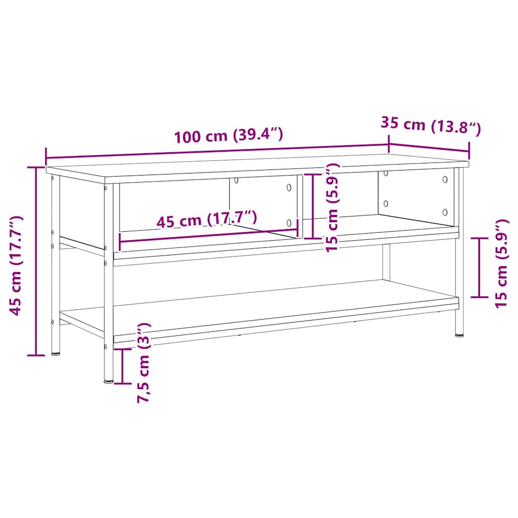 TV skapītis Vecs koks 100 x 35 x 45 cm