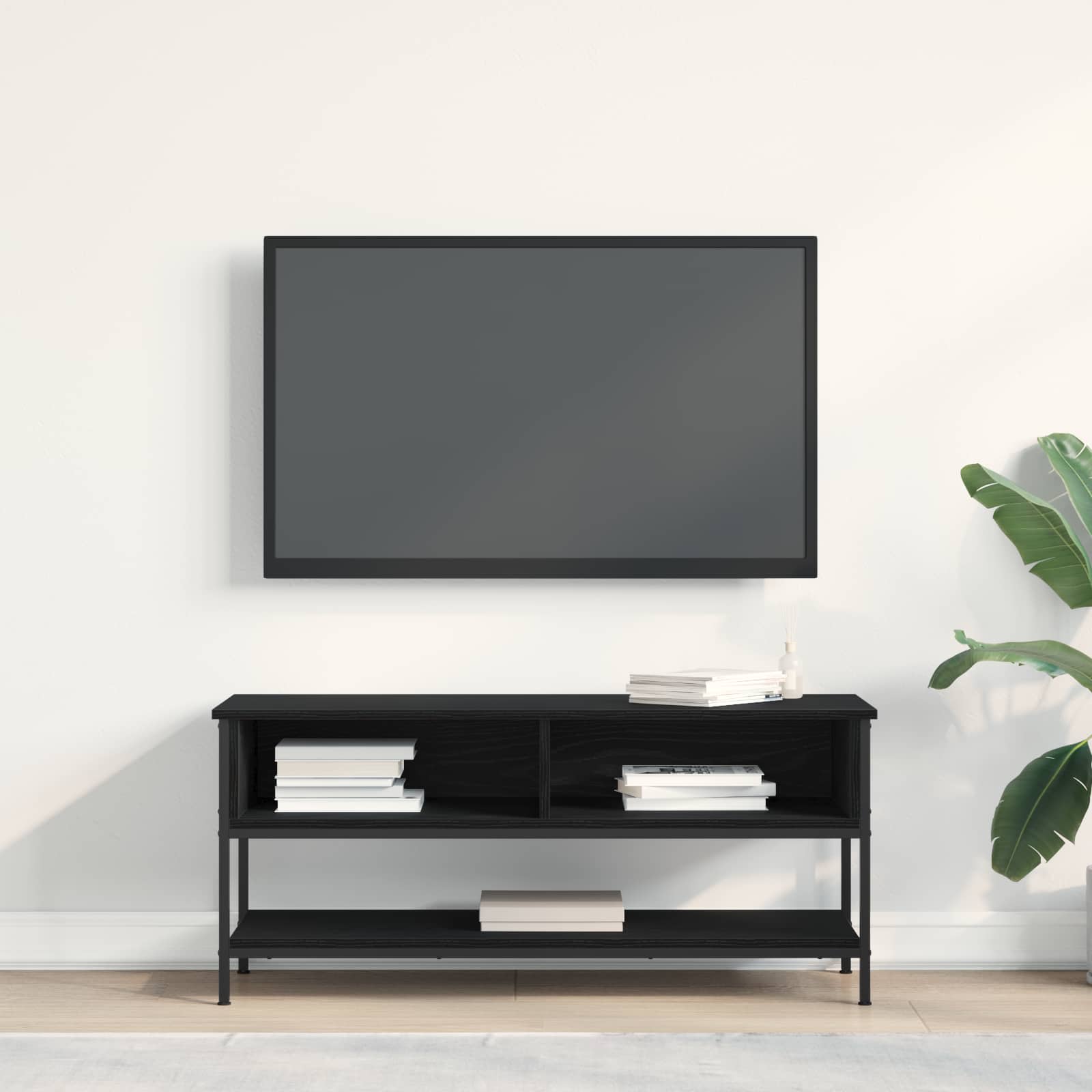 Televizoriaus spintelė juoda ąžuolo 100 x 35 x 45 cm