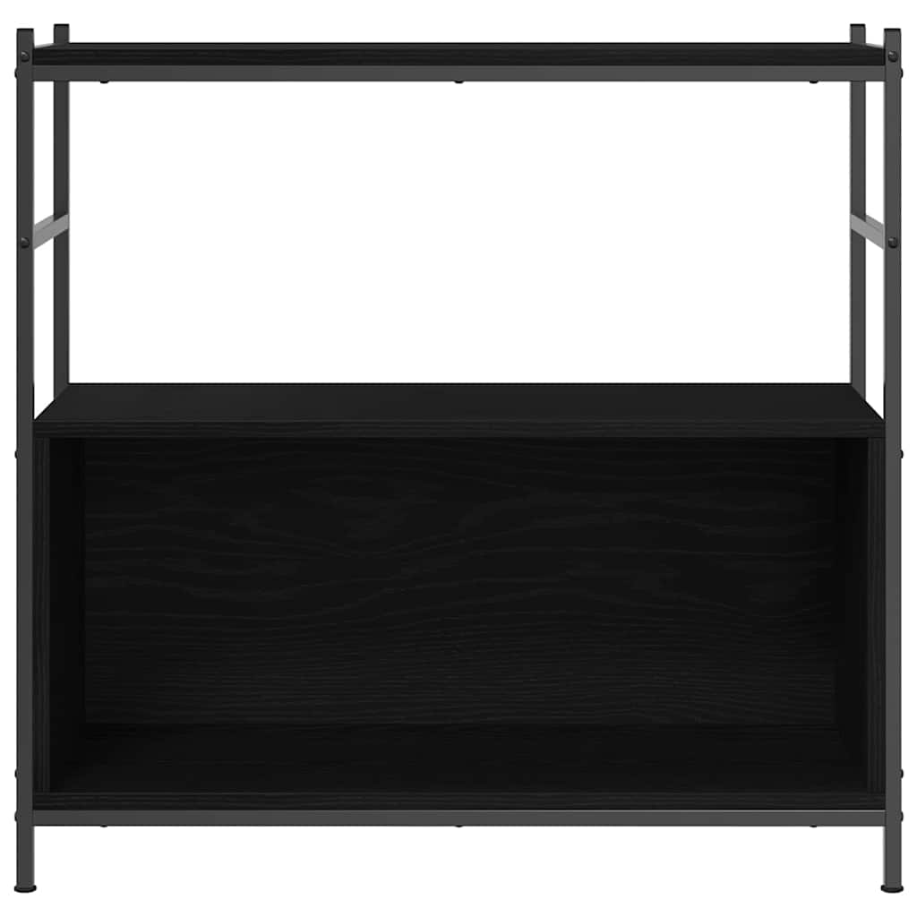 Knygų lentyna juoda ąžuolo 80 x 30 x 78.5 cm Apdirbta mediena