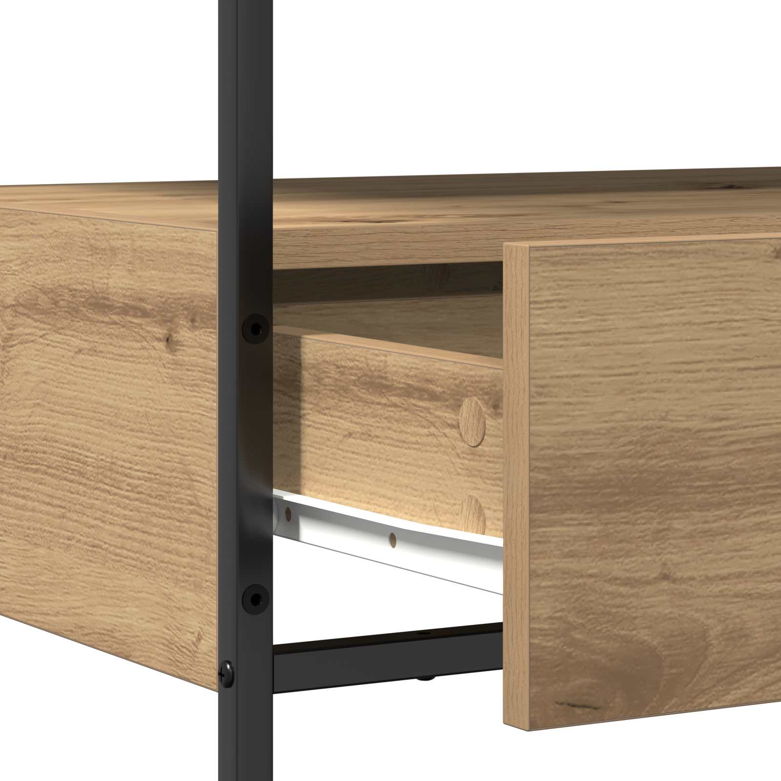 Console table with drawer artisan oak 75 x 40 x 75 cm
