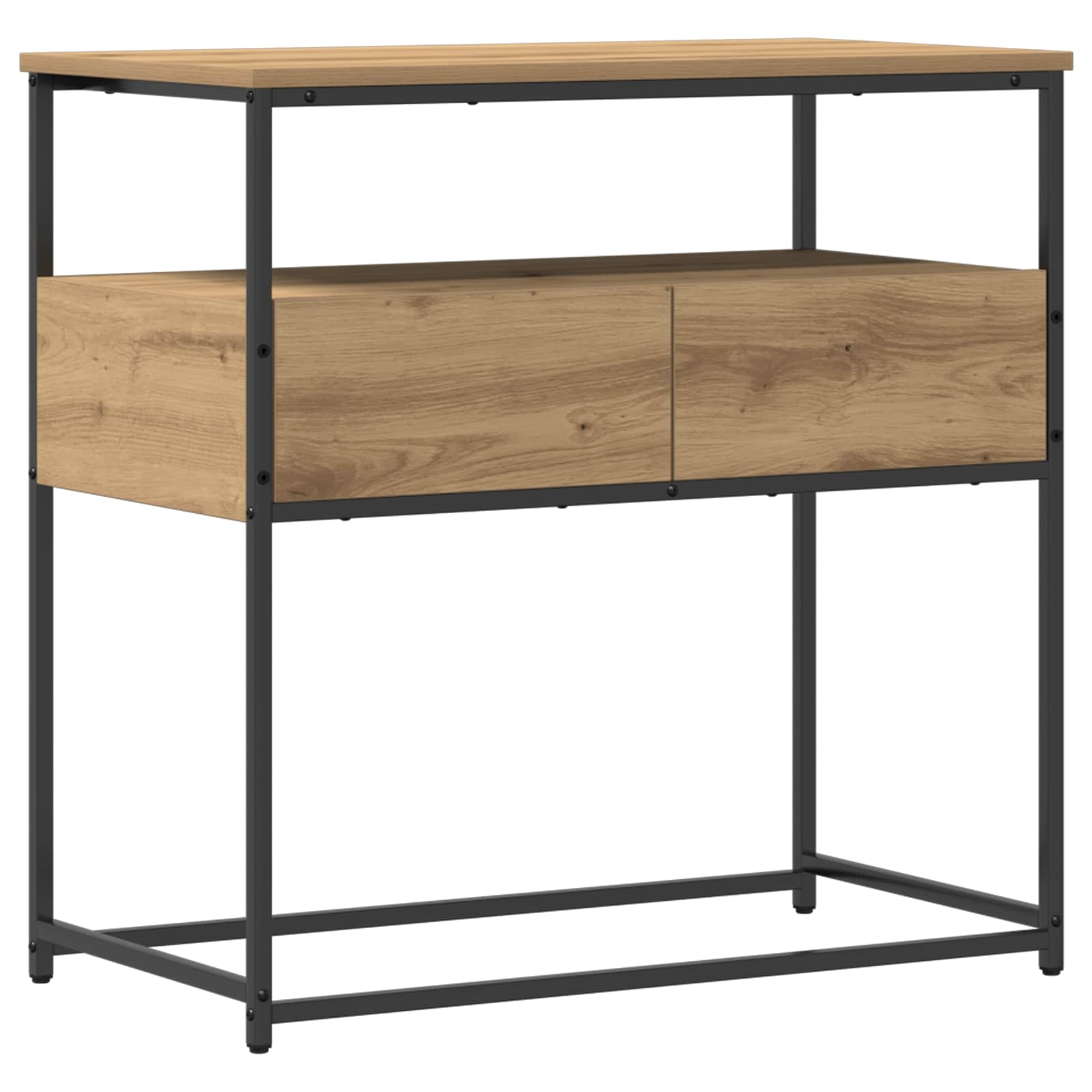 Console table with drawer artisan oak 75 x 40 x 75 cm