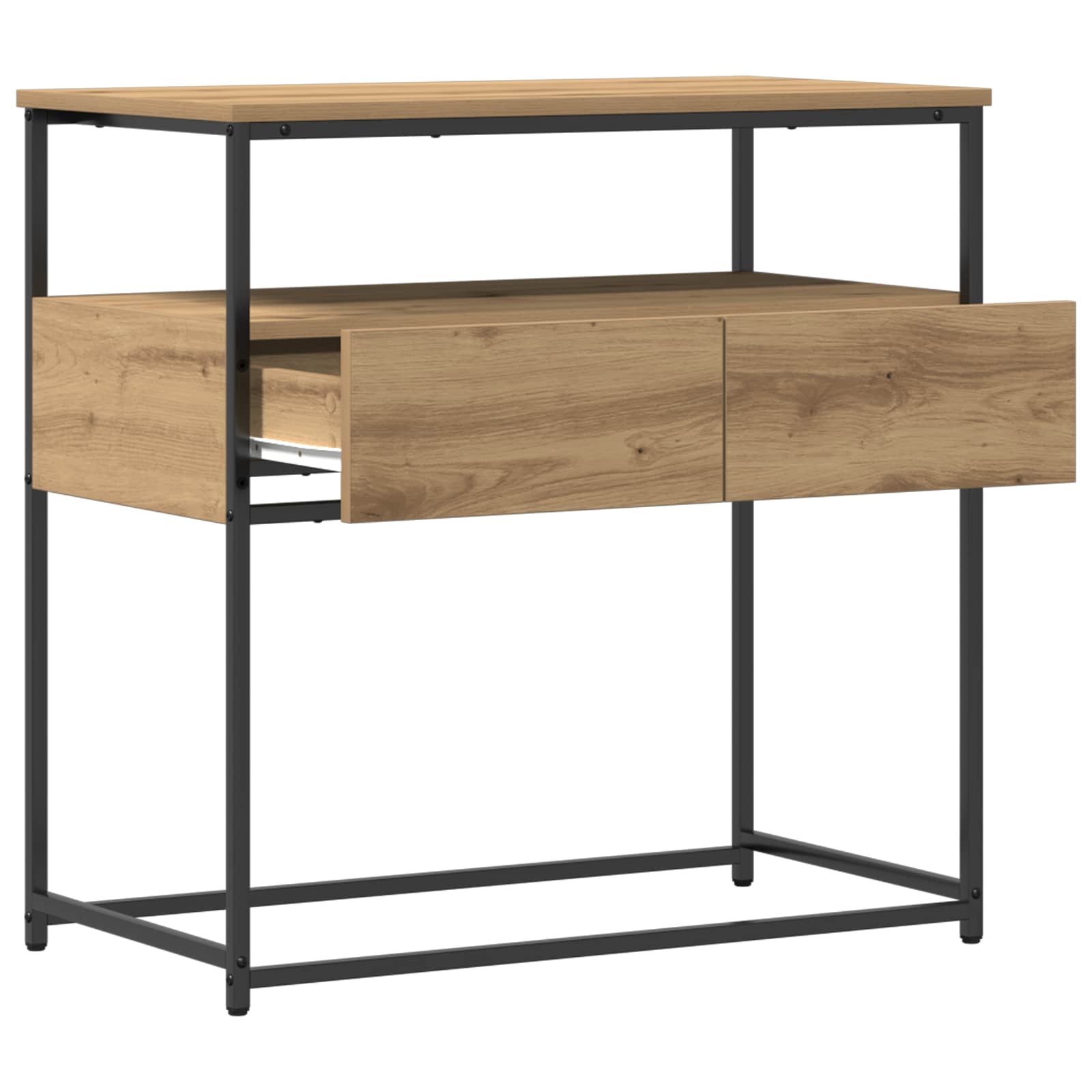 Console table with drawer artisan oak 75 x 40 x 75 cm
