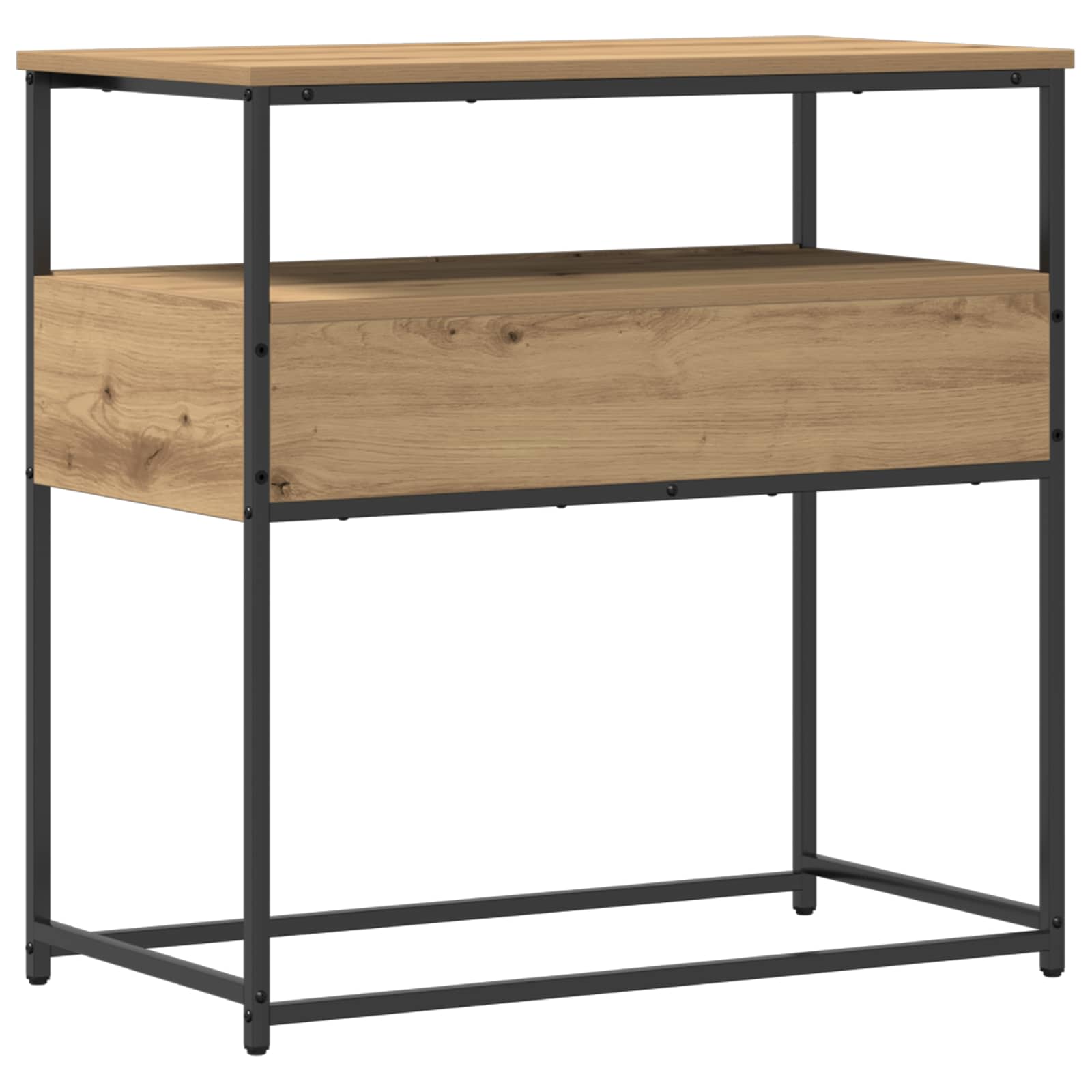 Console table with drawer artisan oak 75 x 40 x 75 cm