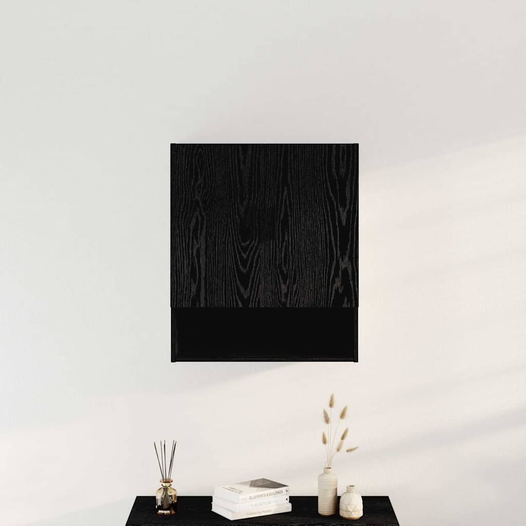 Wall cabinet black oak 60 x 31 x 70 cm Engineered wood