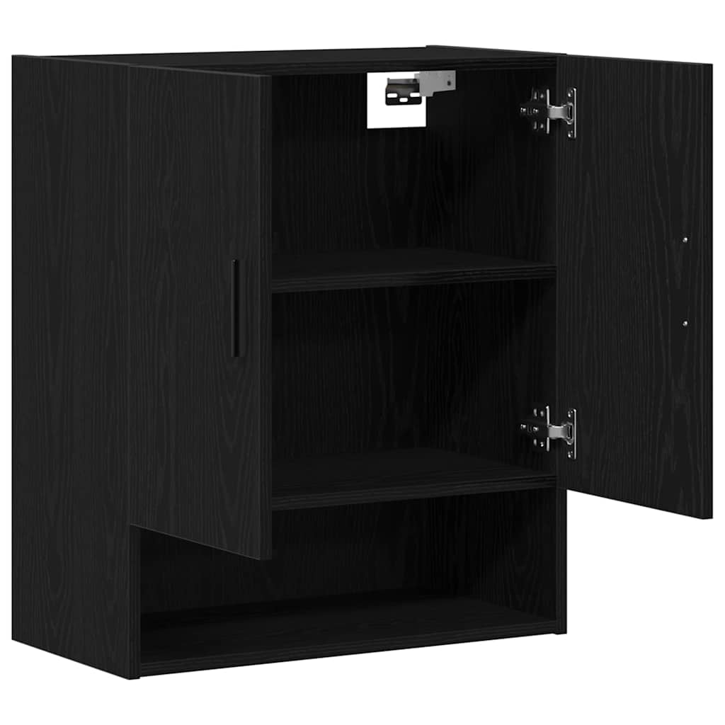Wall cabinet black oak 60 x 31 x 70 cm Engineered wood