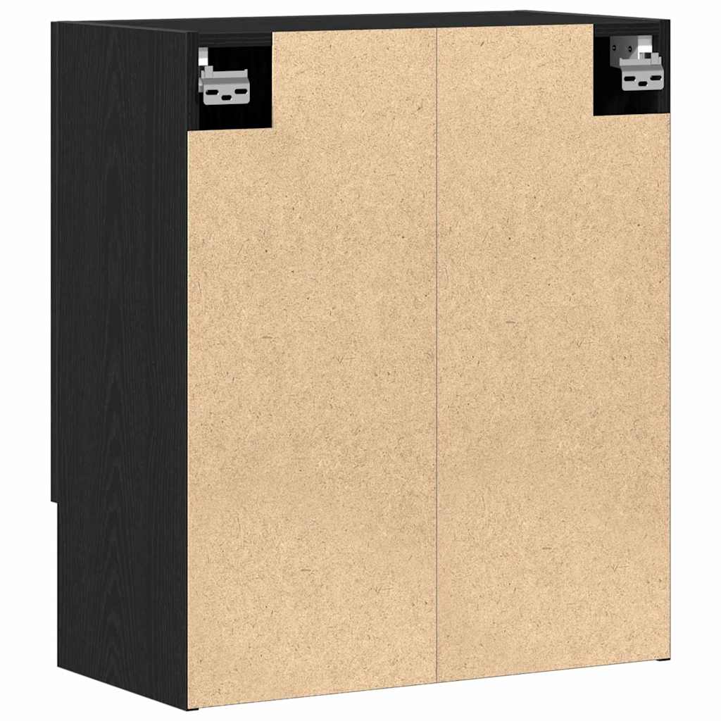 Wall cabinet black oak 60 x 31 x 70 cm Engineered wood