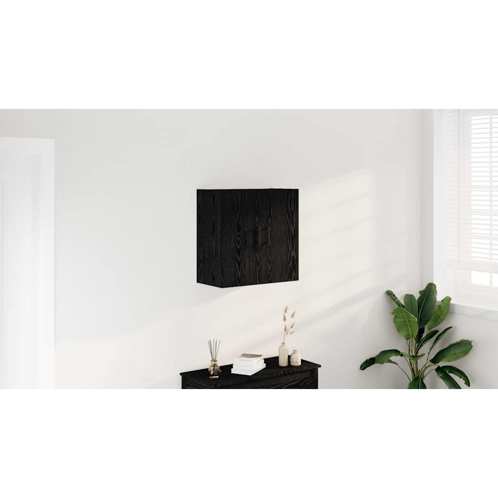 Sieninė spintelė juoda ąžuolo 60 x 31 x 60 cm Apdirbta mediena