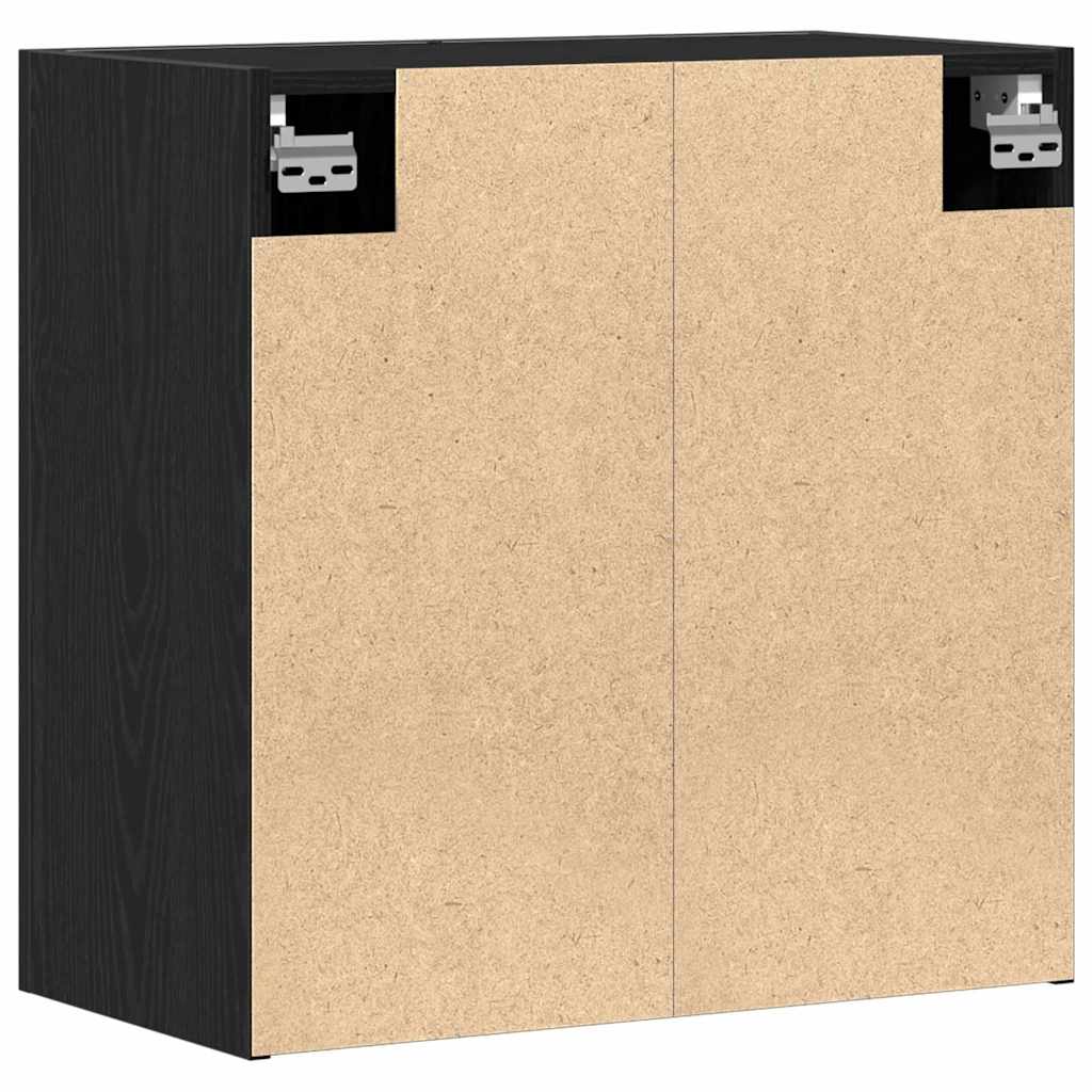Sienas skapis ozola melns 60 x 31 x 60 cm Inženierijas koks
