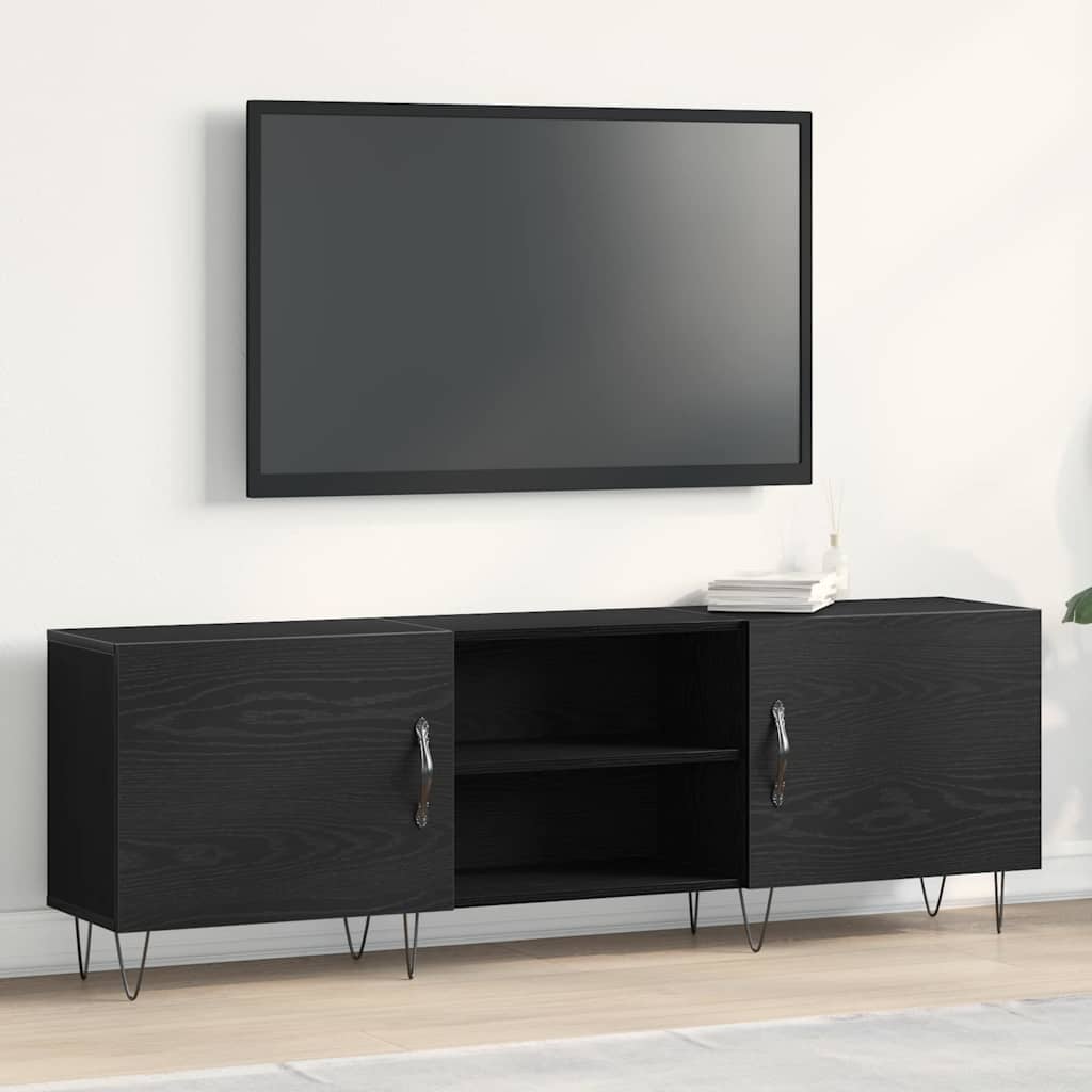 Televizoriaus spintelė juoda ąžuolo 150 x 30 x 50 cm