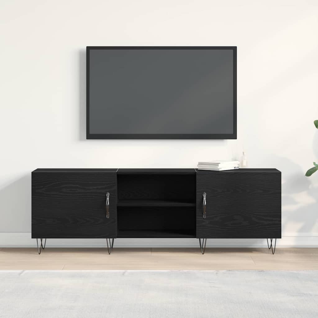 Televizoriaus spintelė juoda ąžuolo 150 x 30 x 50 cm