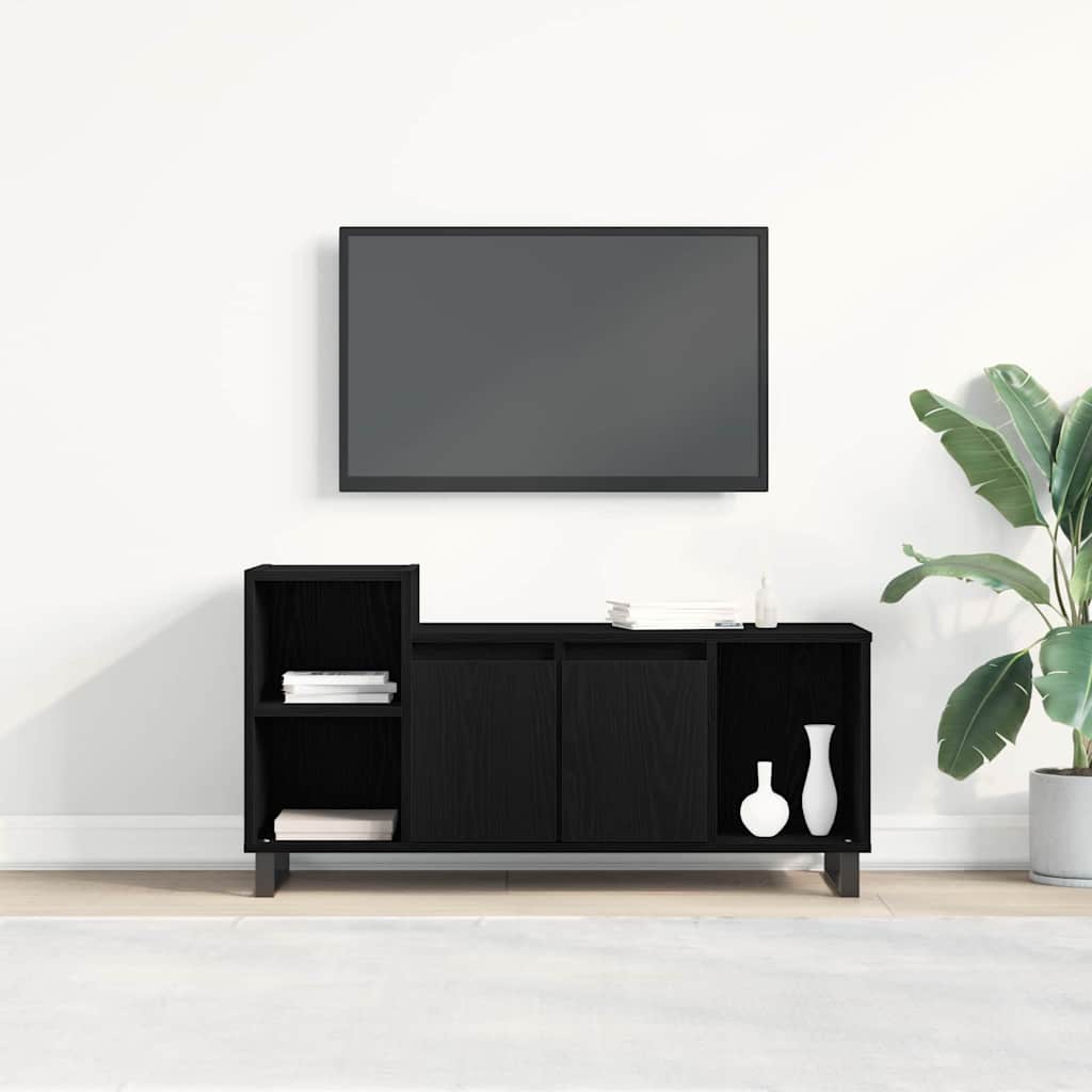 TV spintelių komplektas Juodas ąžuolas 100 x 35 x 55 cm