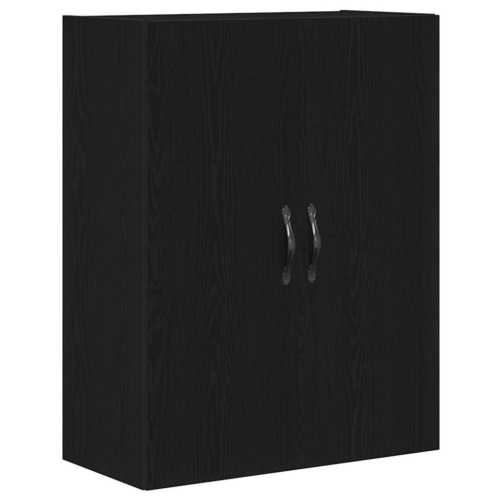 Wall-mounted wardrobe black oak 69.5 x 34 x 180 cm