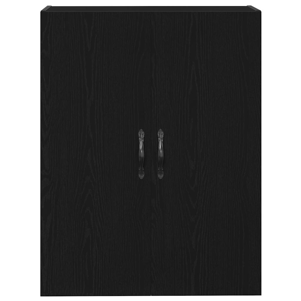 Wall-mounted wardrobe black oak 69.5 x 34 x 180 cm