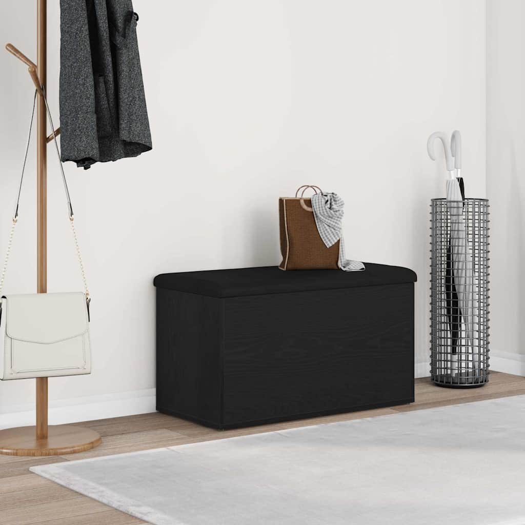 Glabāšanas sols Melns ozols 82 x 42 x 45 cm Inženierijas koks