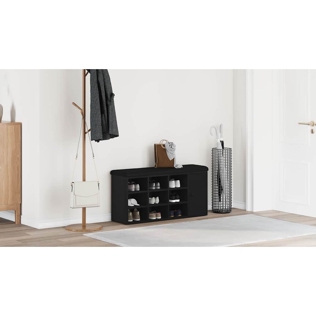 Apavu sols Melns 100 x 30 x 48 cm Apstrādāta koksne