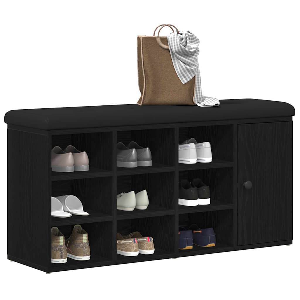 Apavu sols Melns 100 x 30 x 48 cm Apstrādāta koksne