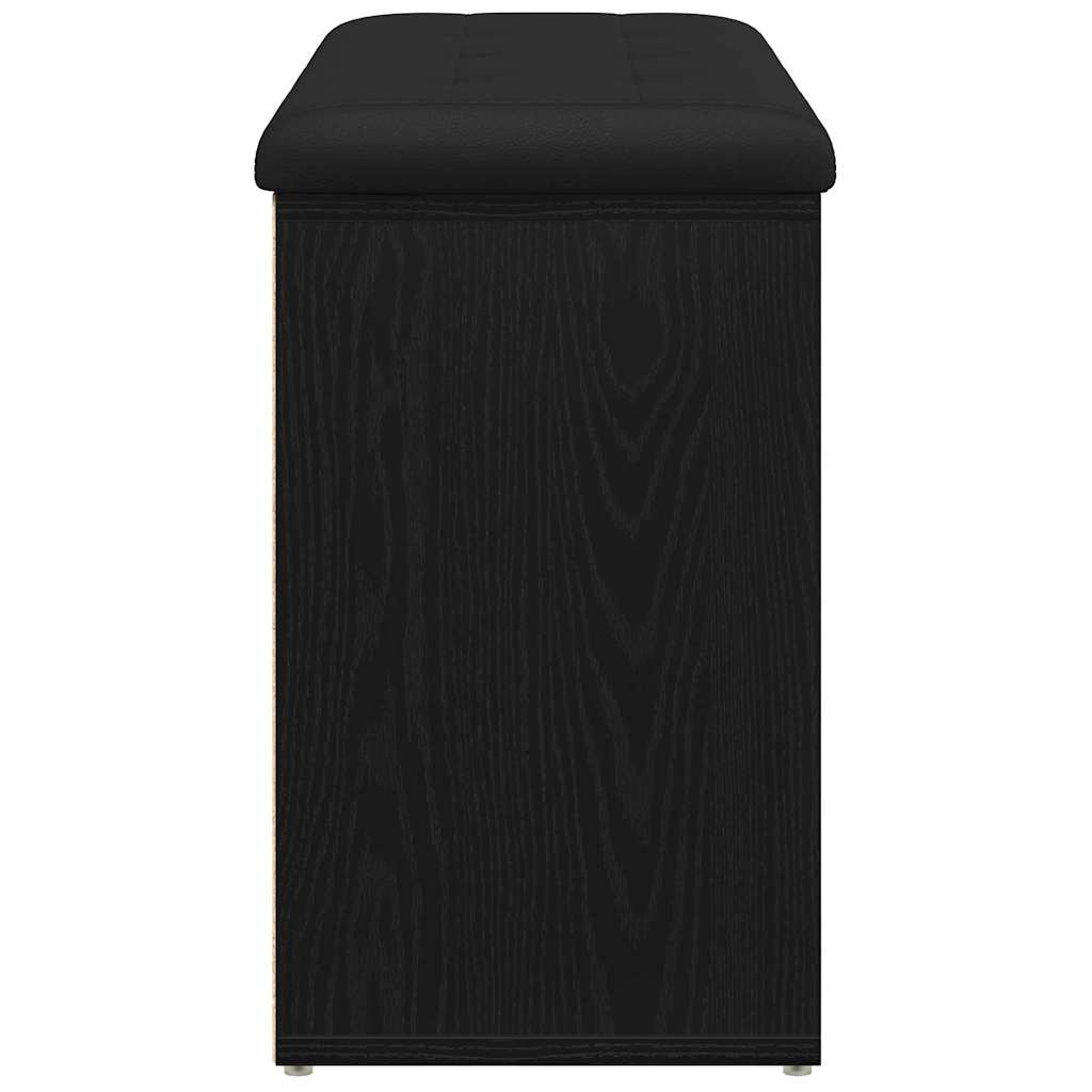 Shoe Bench Black 80 x 30 x 48 cm Engineered Wood
