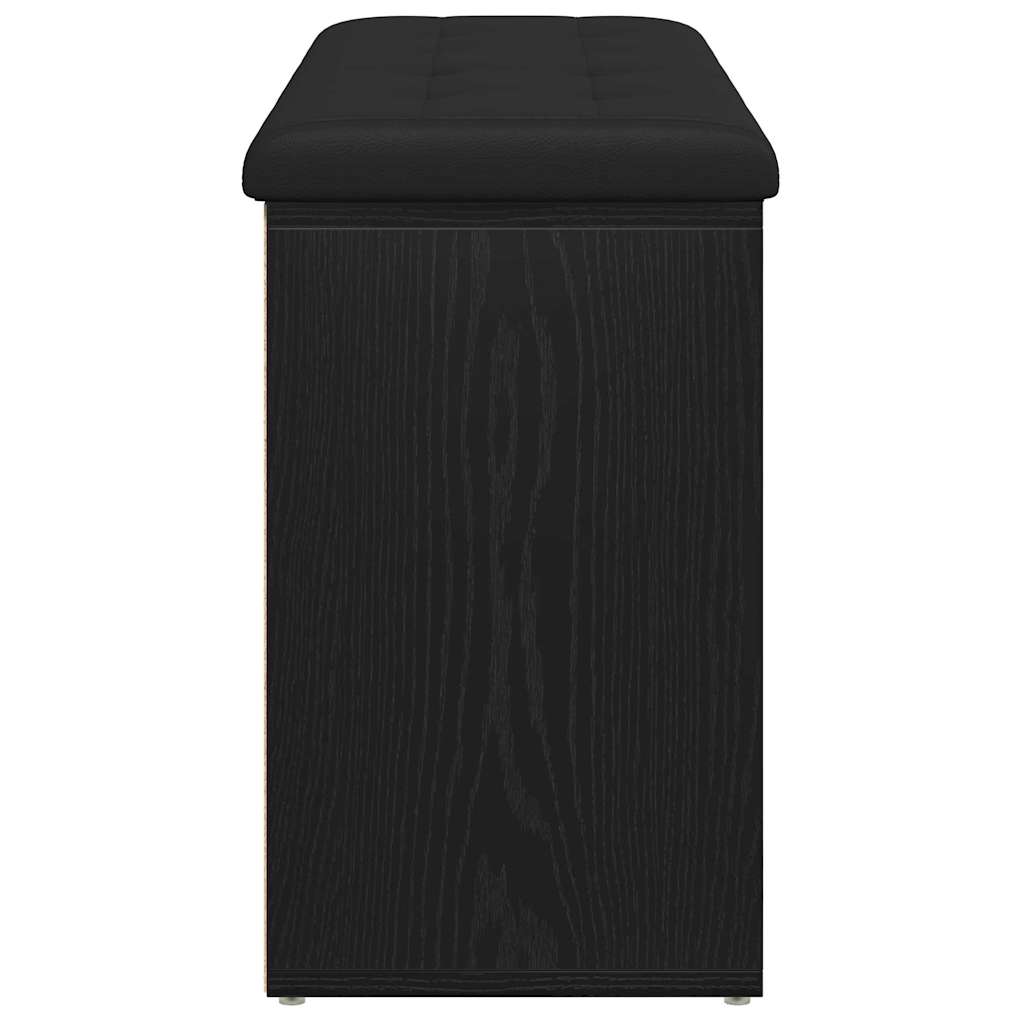 Shoe Bench Black 100 x 30 x 48 cm Engineered Wood