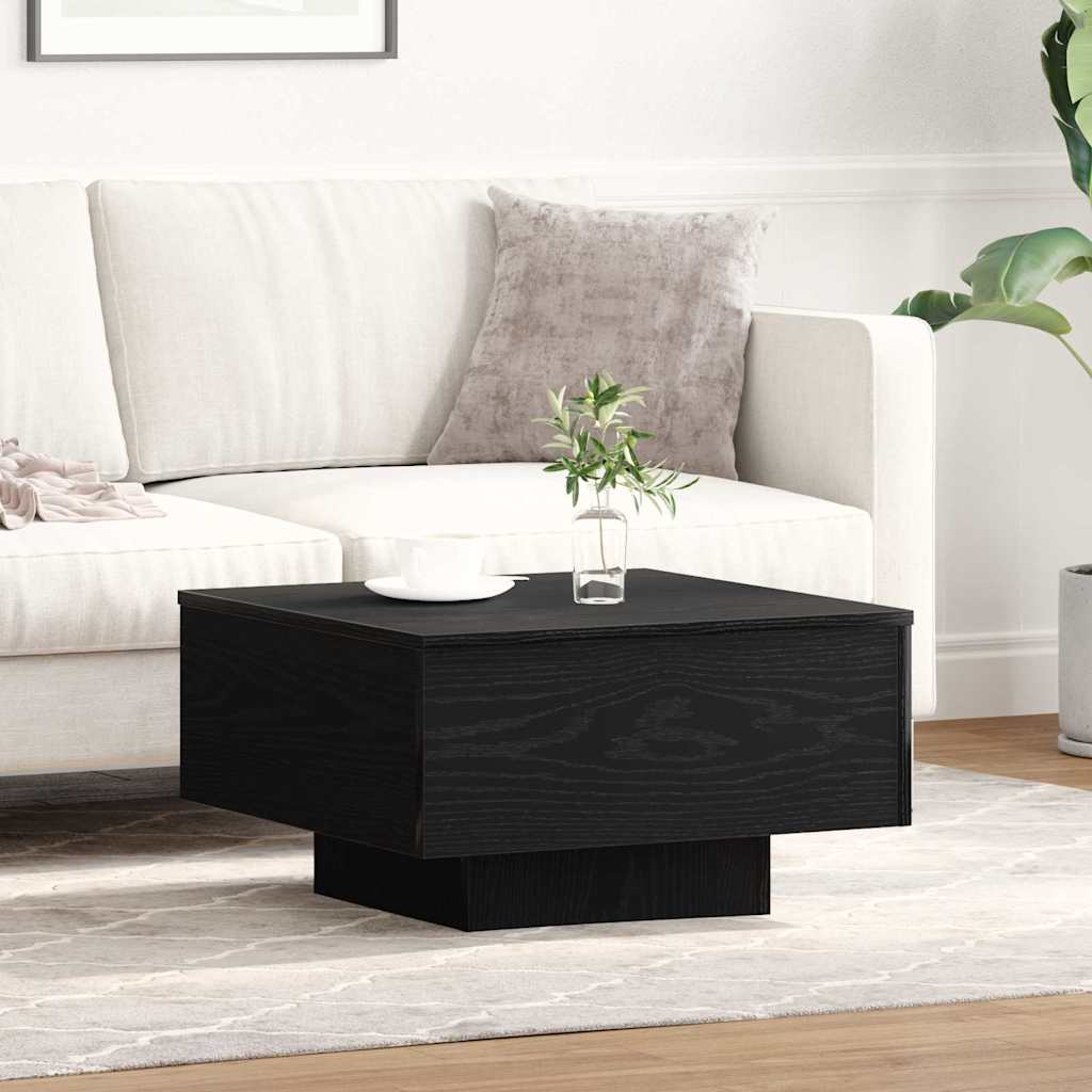 Kavos staliukas Juodas ąžuolas 55 x 55 x 31 cm