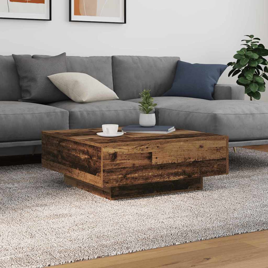 Galda virsma Sena koksne un zila 80 x 80 x 31 cm