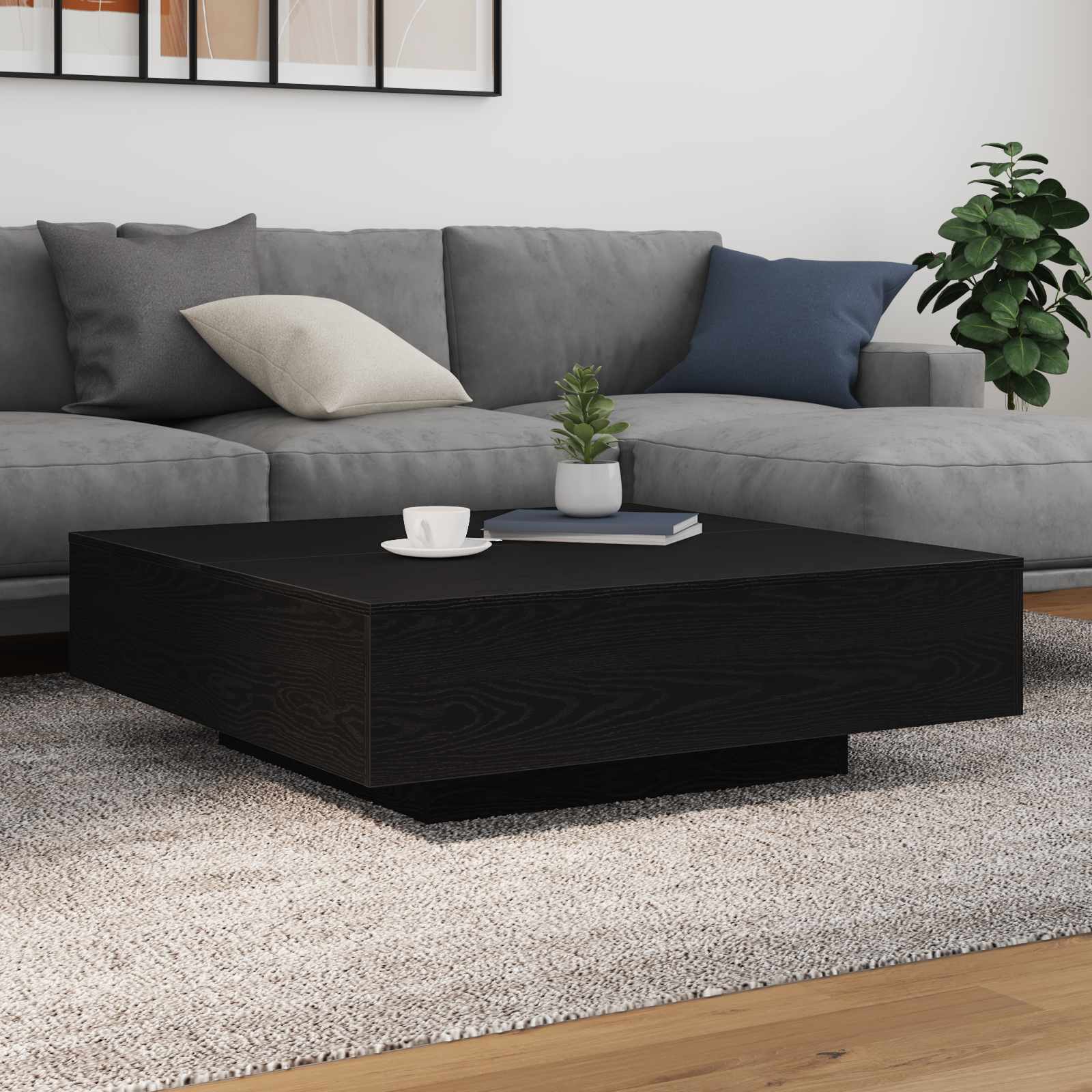 Coffee table Black oak 100 x 100 x 31 cm