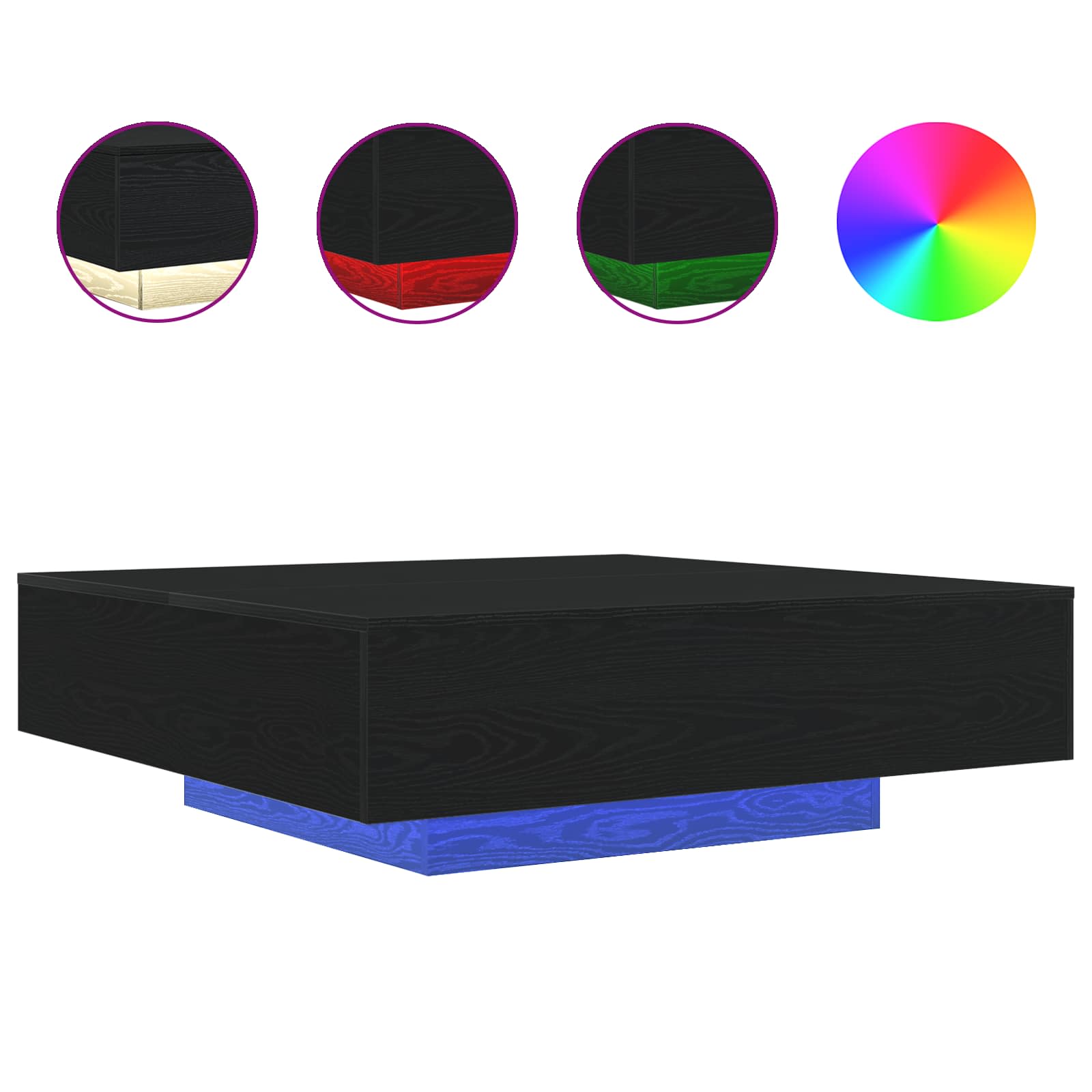 Coffee table Black oak 100 x 100 x 31 cm
