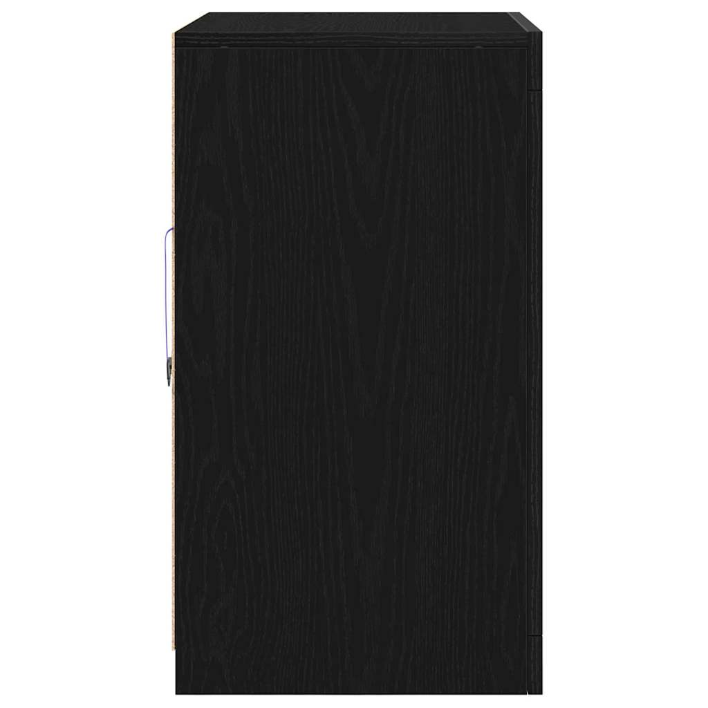 LED bufete melna 60,5 x 37 x 67 cm Inženierijas koks