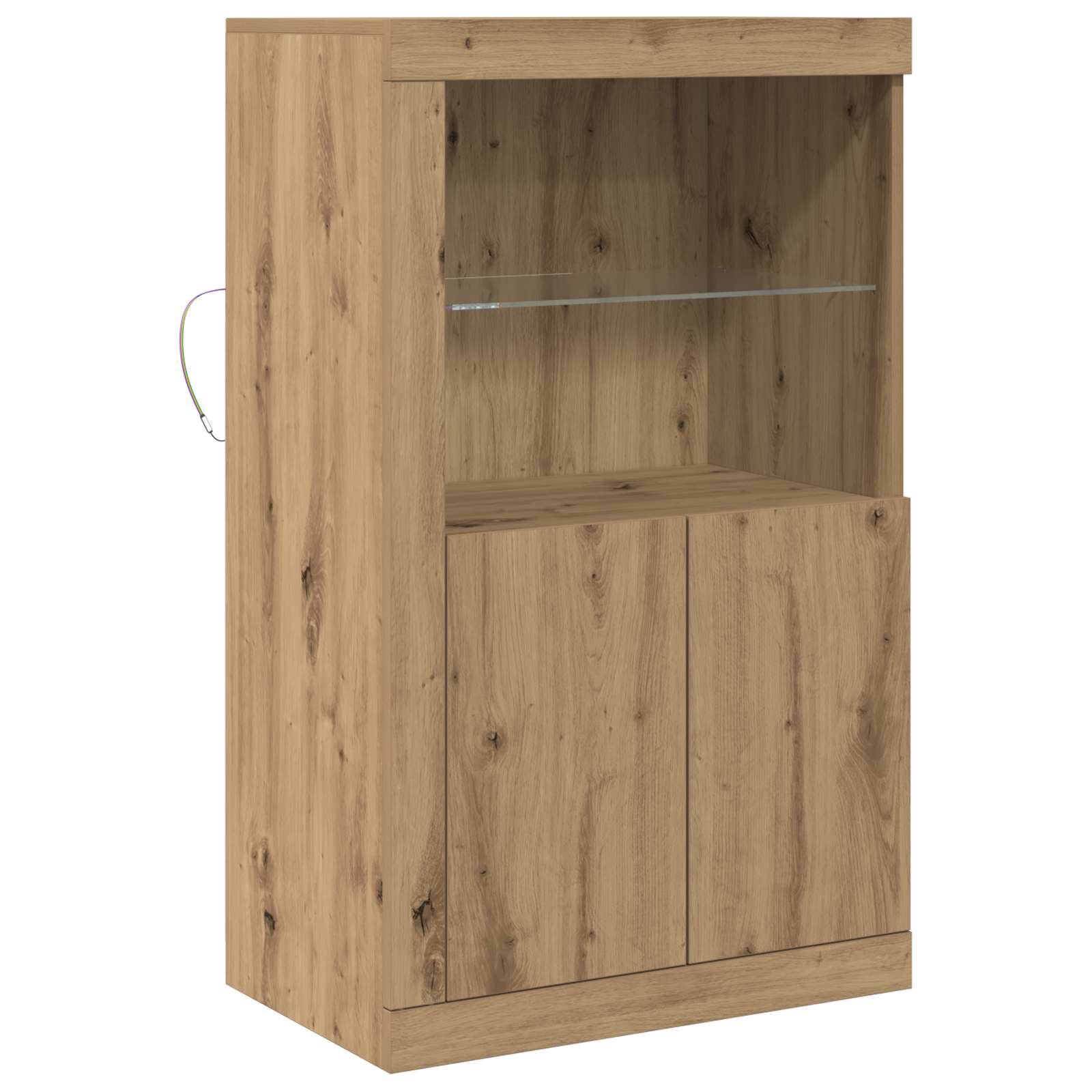 LED Sideboard Artisan Oak 60.5 x 37 x 100 cm