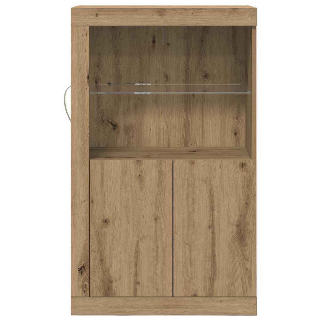 LED Sideboard Artisan Oak 60.5 x 37 x 100 cm