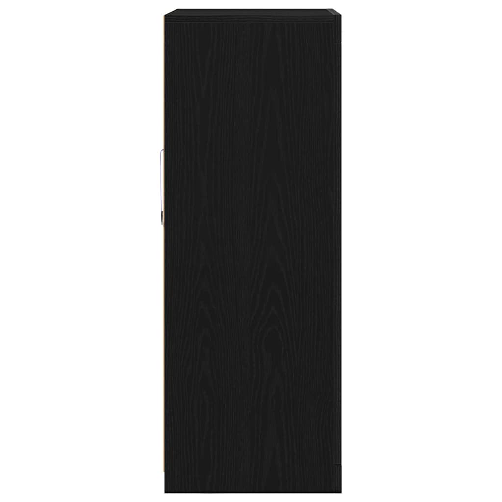 LED Bufetas Juodas ąžuolas 60,5 x 37 x 100 cm Apdirbta mediena