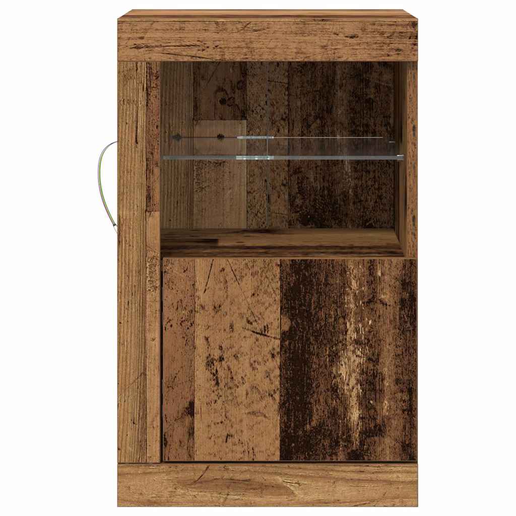 LED bufete 2 gab. Vecs koks 41 x 37 x 67 cm Apstrādāta koksne