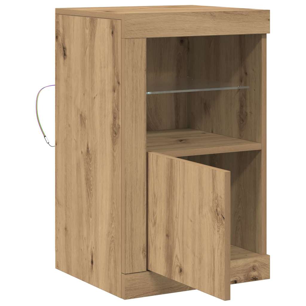 LED Bufetas Amatininkų ąžuolas 41 x 37 x 67 cm Apdirbta mediena