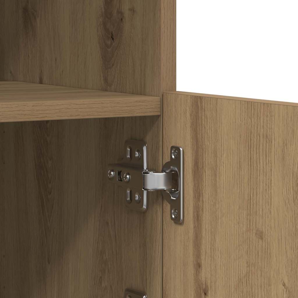 LED Sideboard Brown 41 x 37 x 100 cm Engineered Wood