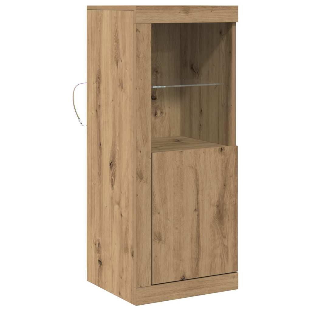 LED Sideboard Brown 41 x 37 x 100 cm Engineered Wood