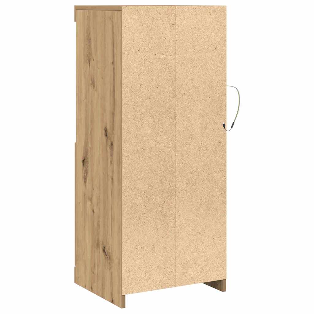 LED Sideboard Brown 41 x 37 x 100 cm Engineered Wood