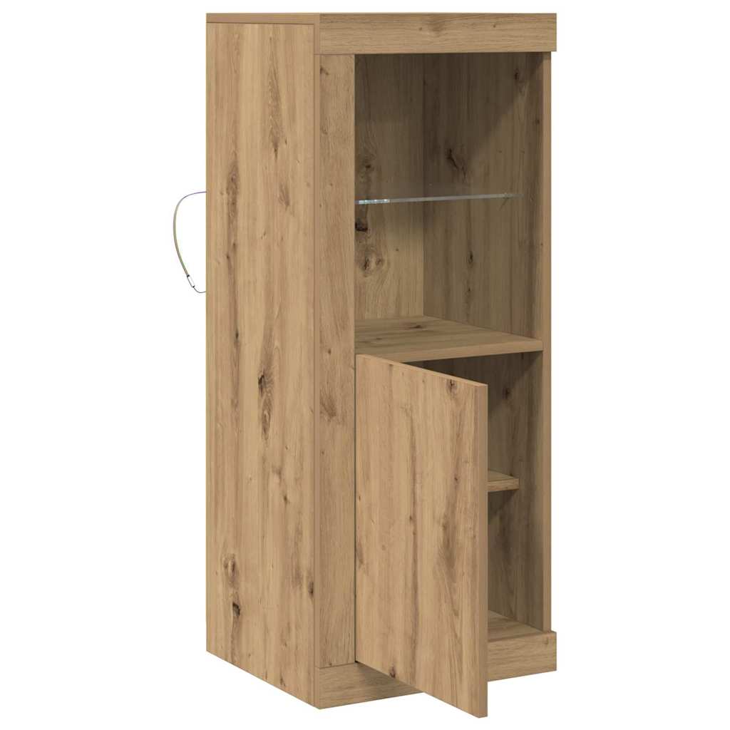 LED Sideboard Brown 41 x 37 x 100 cm Engineered Wood