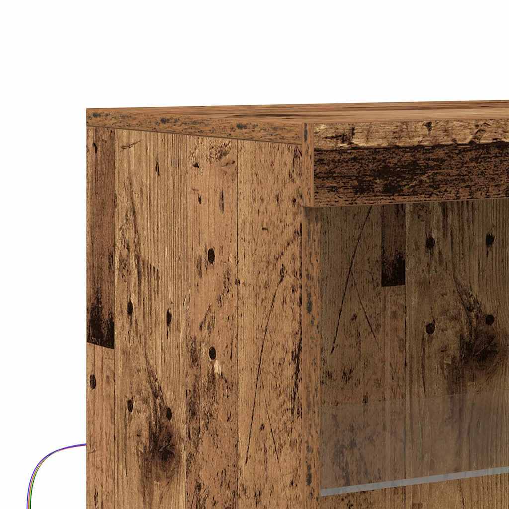 LED Sideboard Brown 60 x 37 x 100 cm Engineered Wood