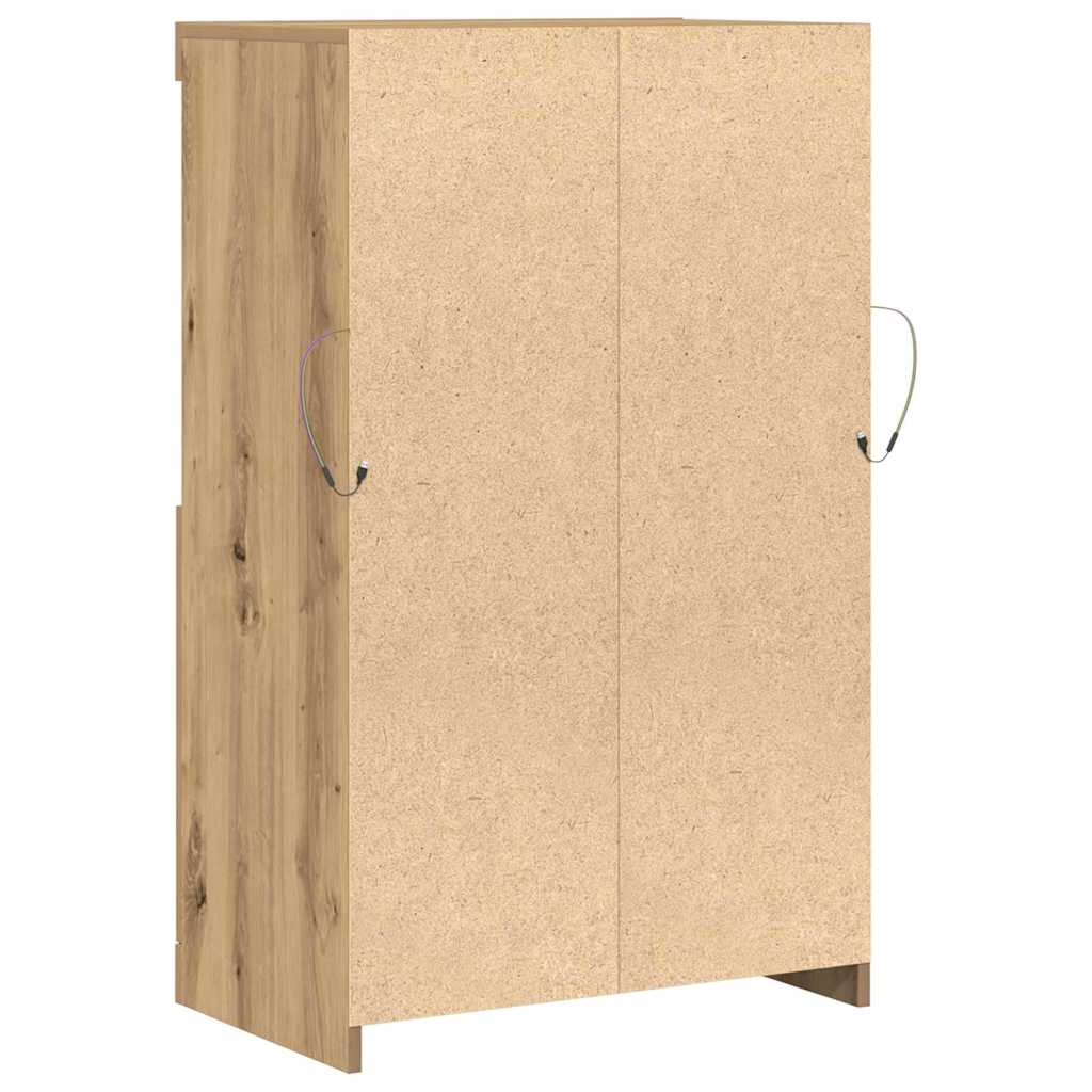 LED Bufetas Ruda 60 x 37 x 100 cm Apdirbta mediena