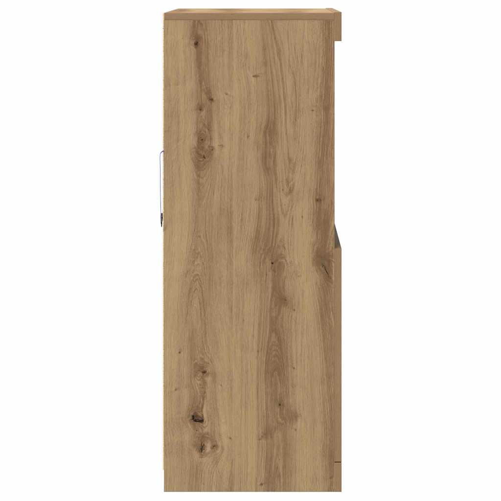 LED Bufetas Ruda 60 x 37 x 100 cm Apdirbta mediena