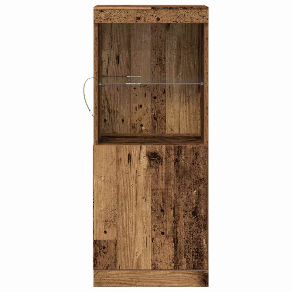 LED Bufete Senas koks 41 x 37 x 100 cm Apstrādāta koksne