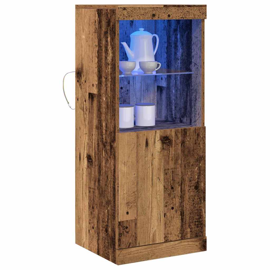 LED Bufete Senas koks 41 x 37 x 100 cm Apstrādāta koksne