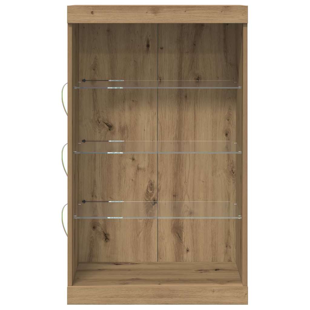LED Bufetas Amatininkų ąžuolas 60,5 x 37 x 100 cm