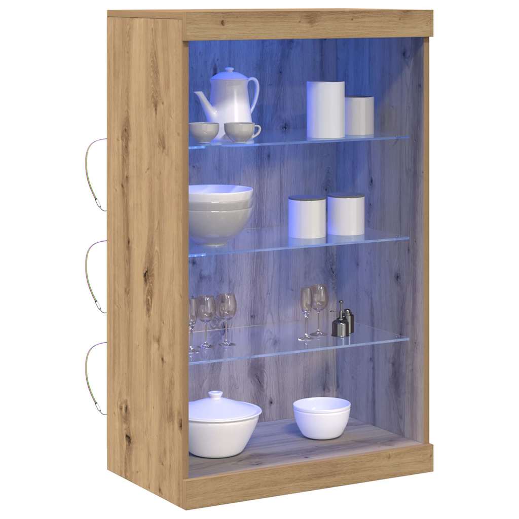 LED Bufetas Amatininkų ąžuolas 60,5 x 37 x 100 cm