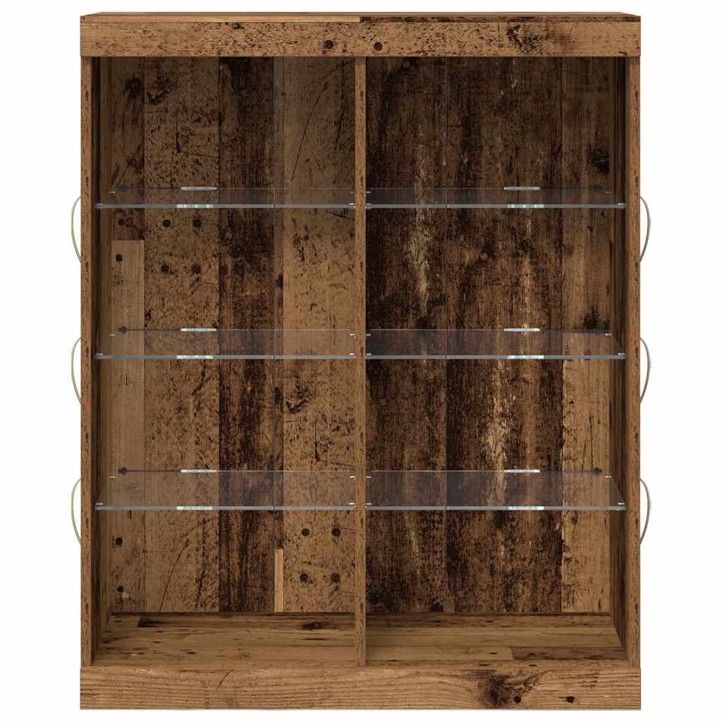 LED bufete Vecs koks 41 x 37 x 100 cm Apstrādāta koksne