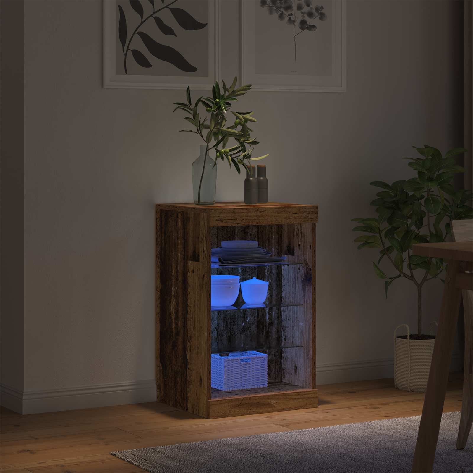 LED Bufetas Senas medis 41 x 37 x 67 cm Apdirbta mediena