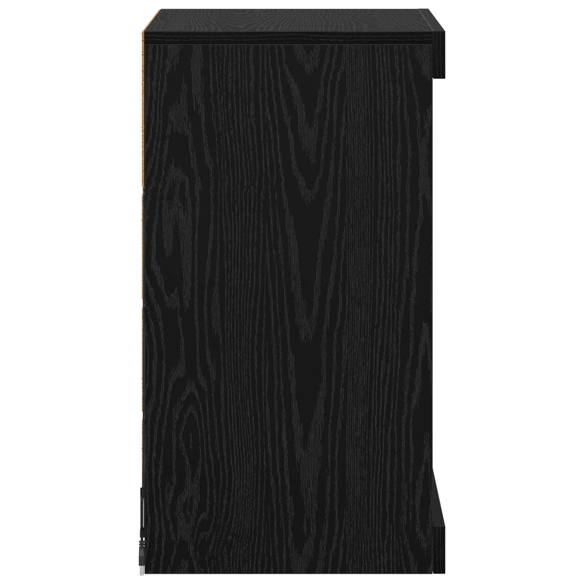 LED Bufetas Juodas ąžuolas 41 x 37 x 67 cm Apdirbta mediena