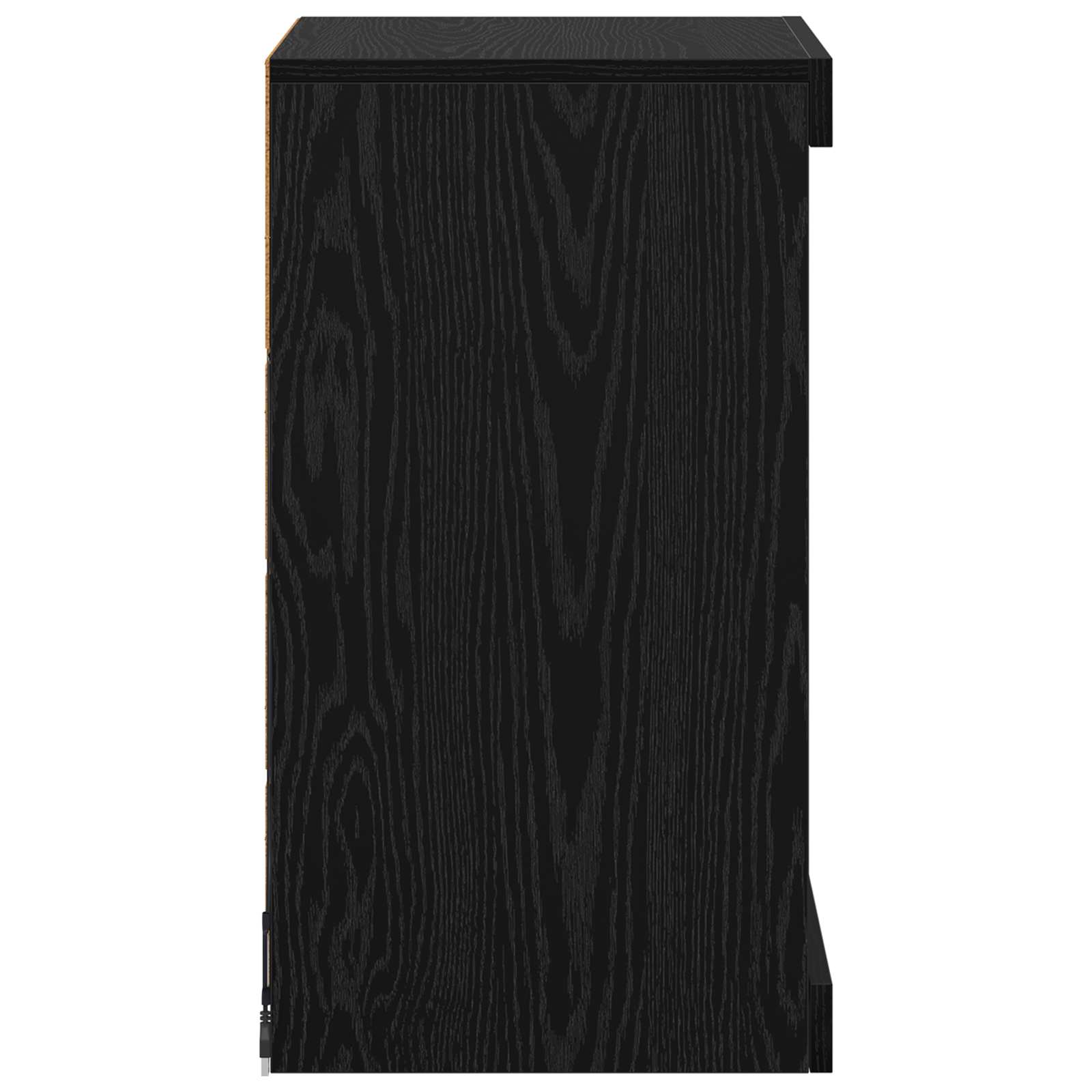 LED Bufetas Juodas ąžuolas 41 x 37 x 67 cm Apdirbta mediena