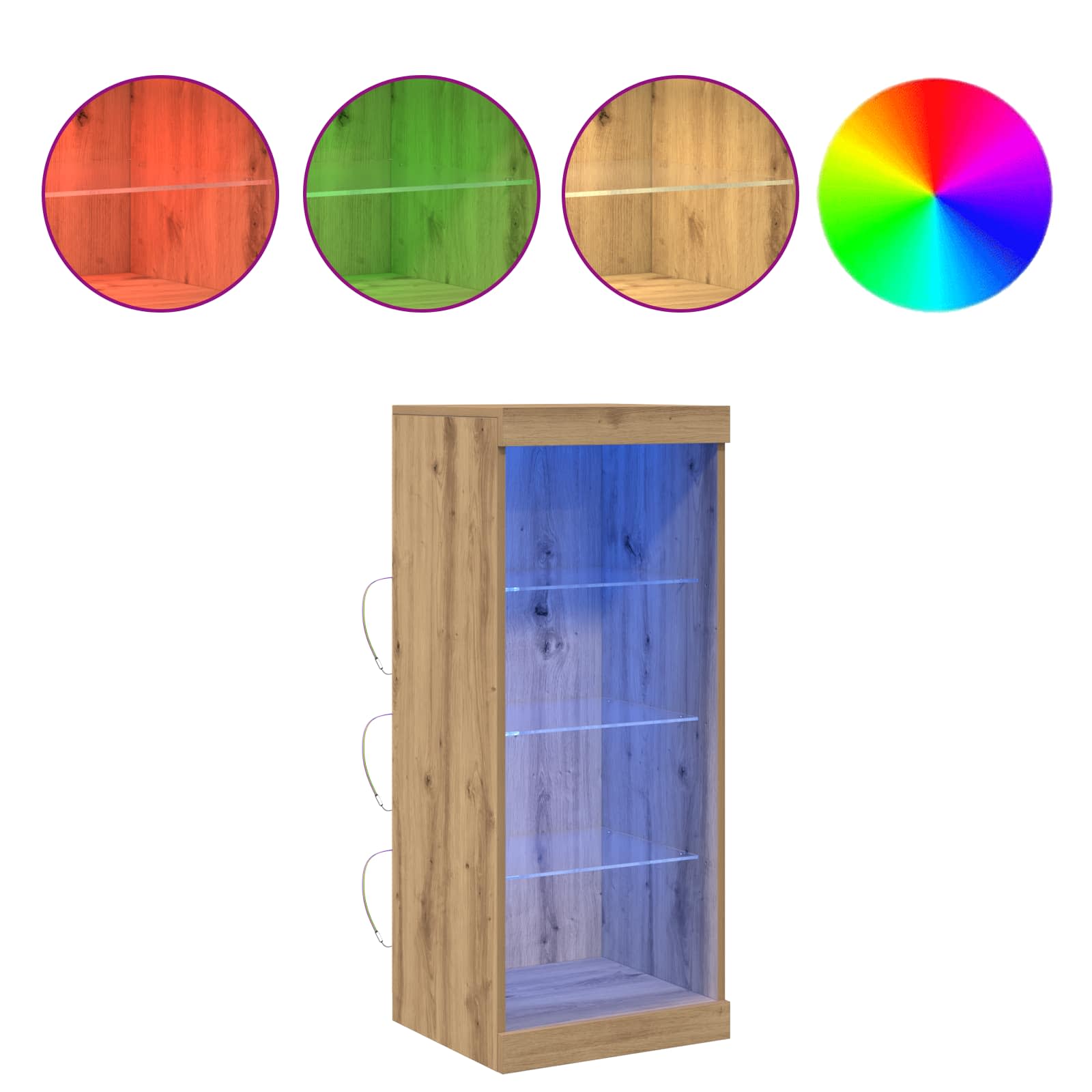 LED Bufete Amatnieku ozols 41 x 37 x 100 cm
