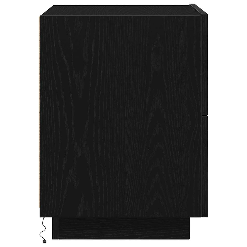 Šalia lovos spintelė 2 pcs Juodas ąžuolas 45 x 40 x 55 cm