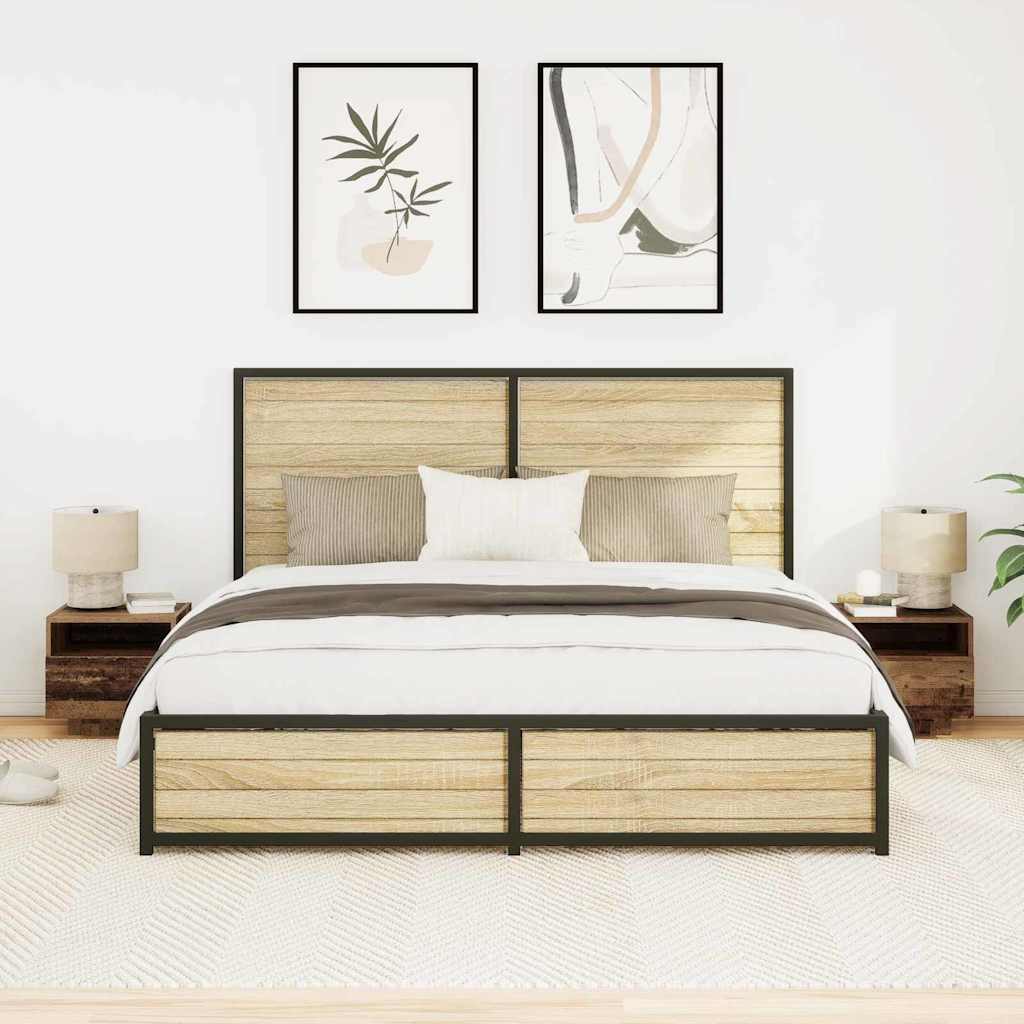 Šalia lovos spintelė 2 pcs Senas medis 40 x 39 x 37 cm